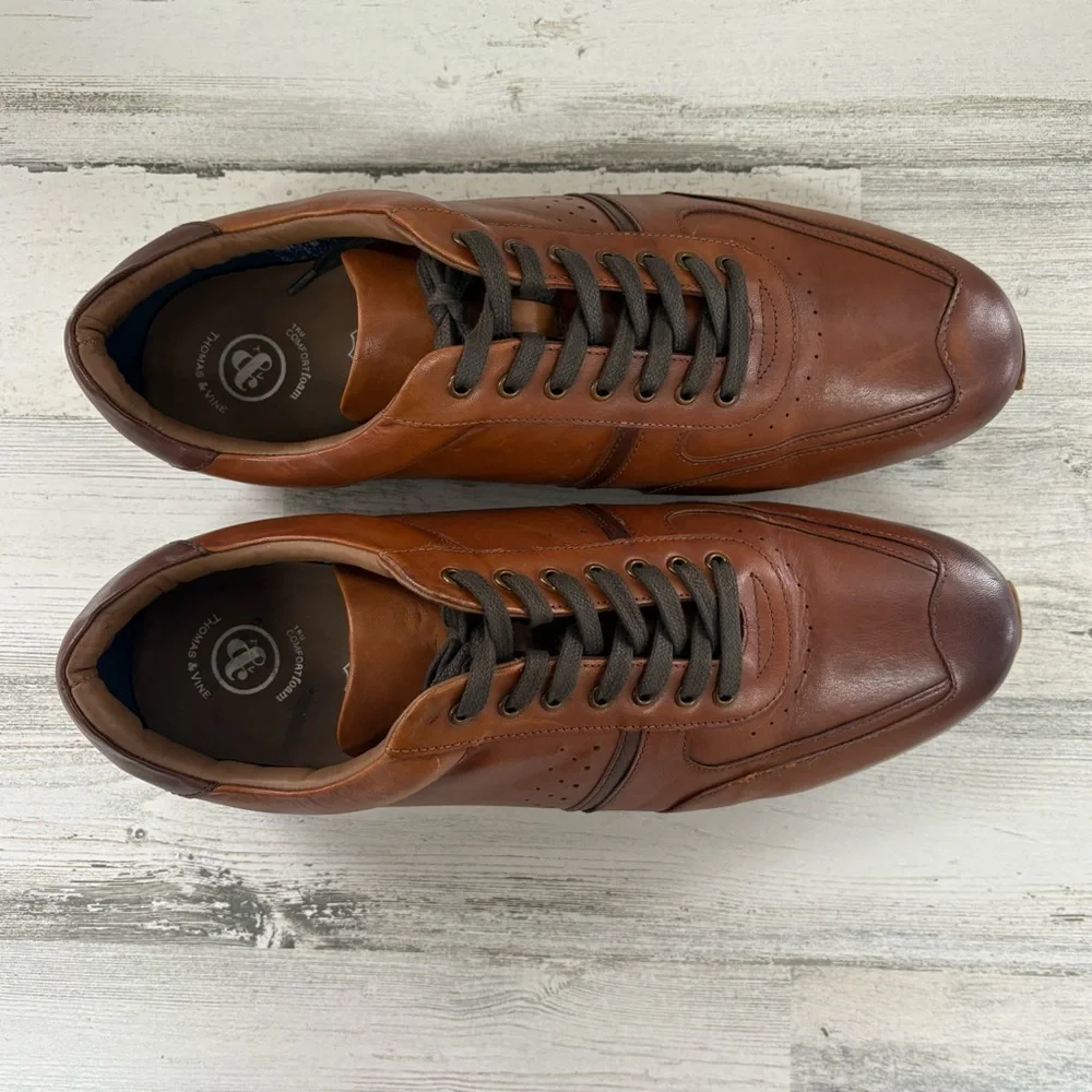 Men's Brown Leather Casual Sneakers